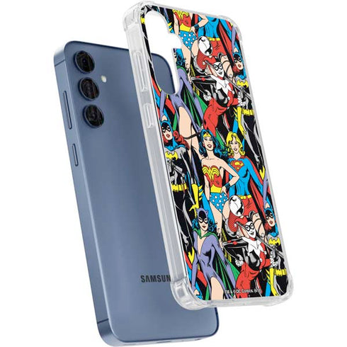 DC Comics Wonder Woman DC Bombshells Characters Pattern Galaxy A35 5G Clear Case